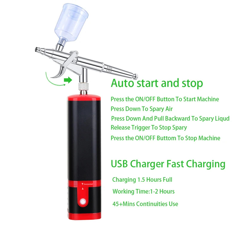 Tm100-116w Professional Mini Airbrush Compressor Kit Cake