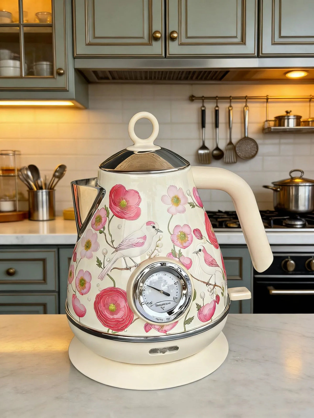 7l Retro Paint Electrc Kettle Temperature Display Boiling