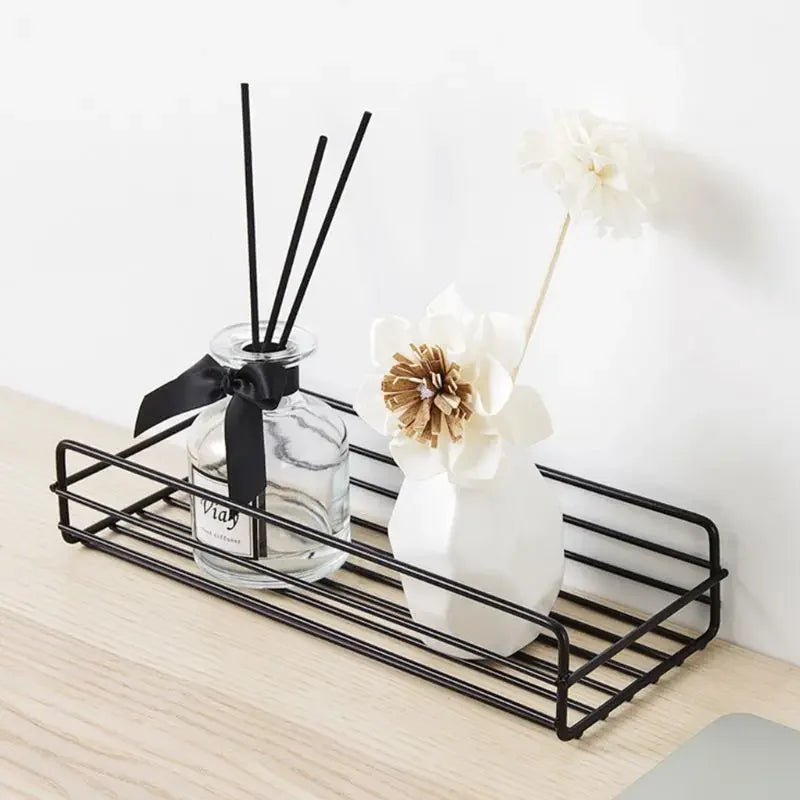 Bathroom Storage Rack Organizer Shelf Black Shelves Corner
