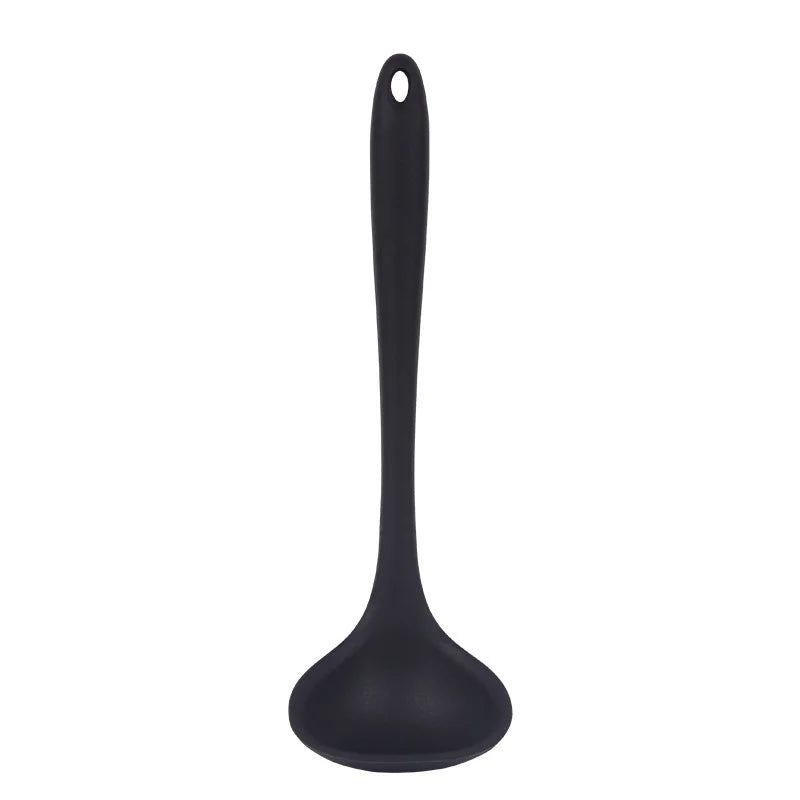 1pc Long Handle Silicone Soup Spoon Ramen Noodles
