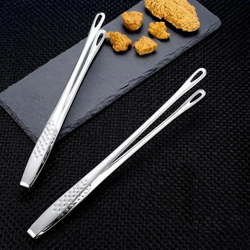1pc 304 Stainless Steel Food Tongs Long Handle