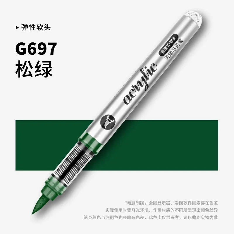 Grasp 120/1 Colors Acrylic Markers Brush Tip Paint