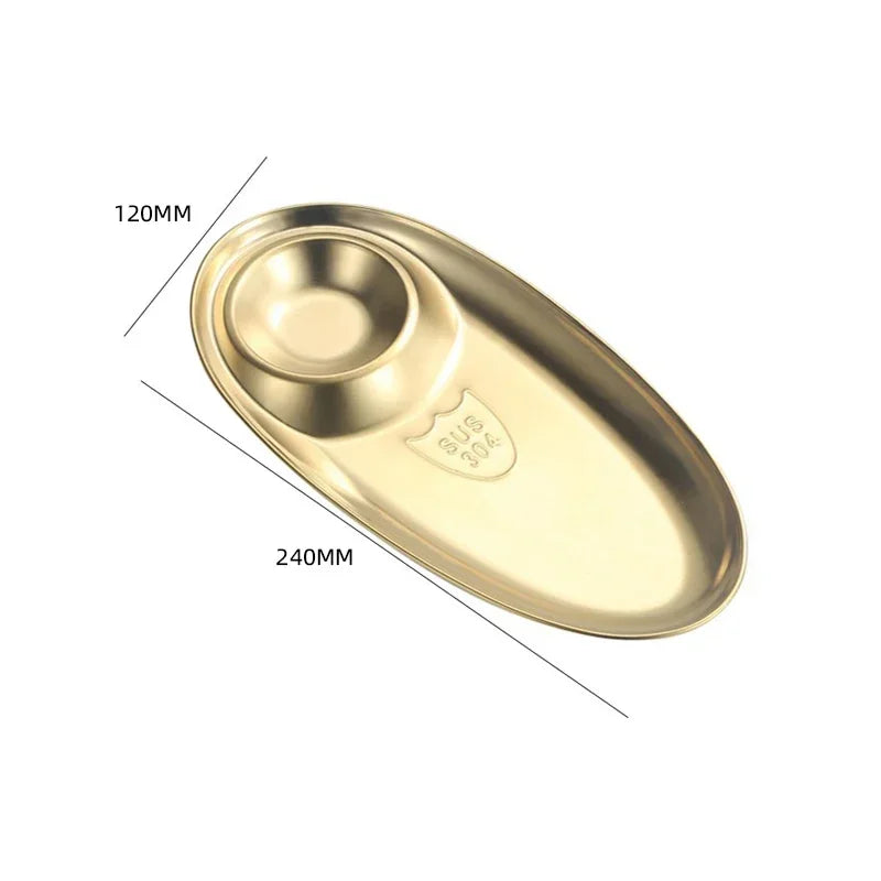 304 Stainless Steel Dinner Tray Lunch Container Snack