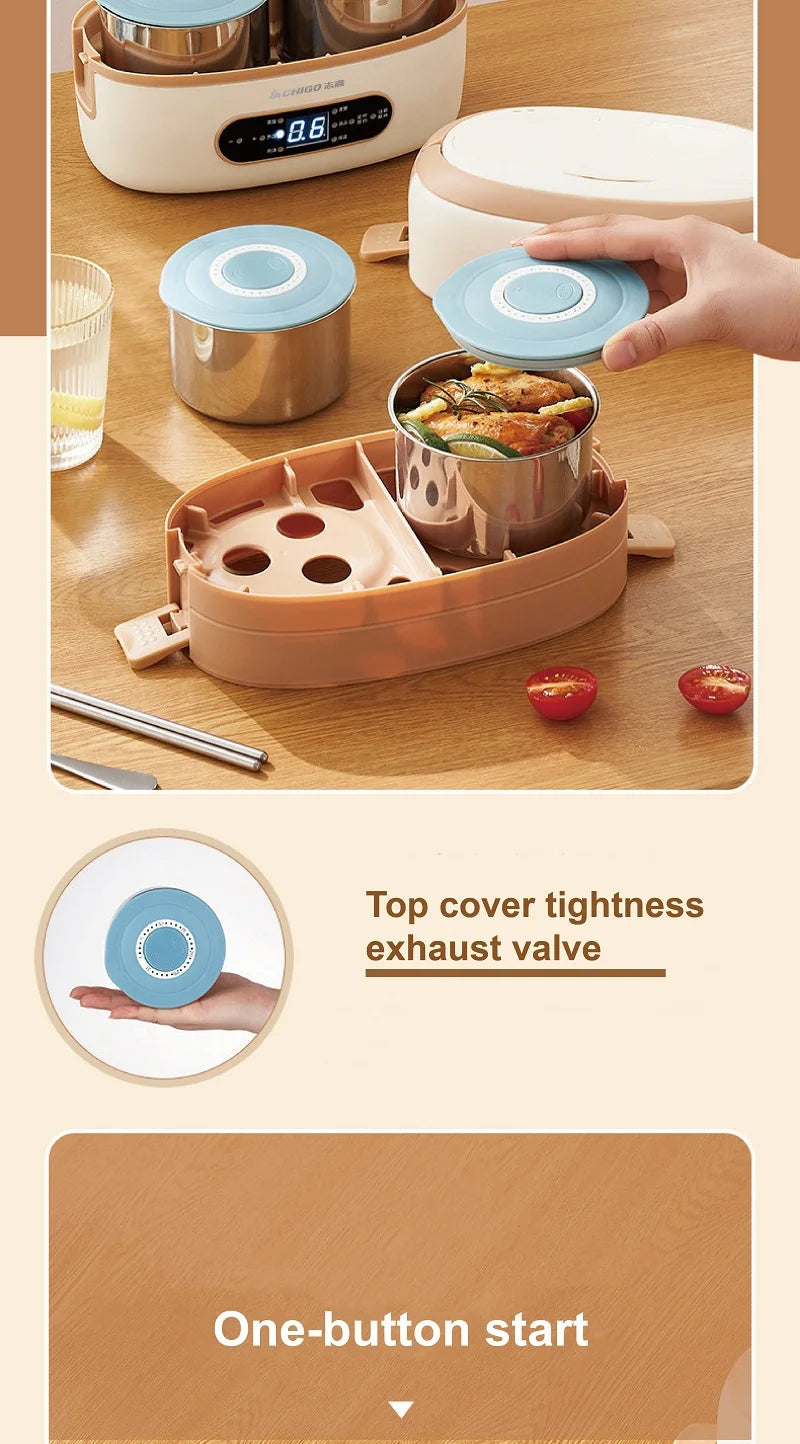 2l Smart Electric Lunch Box Heating Lunch Box