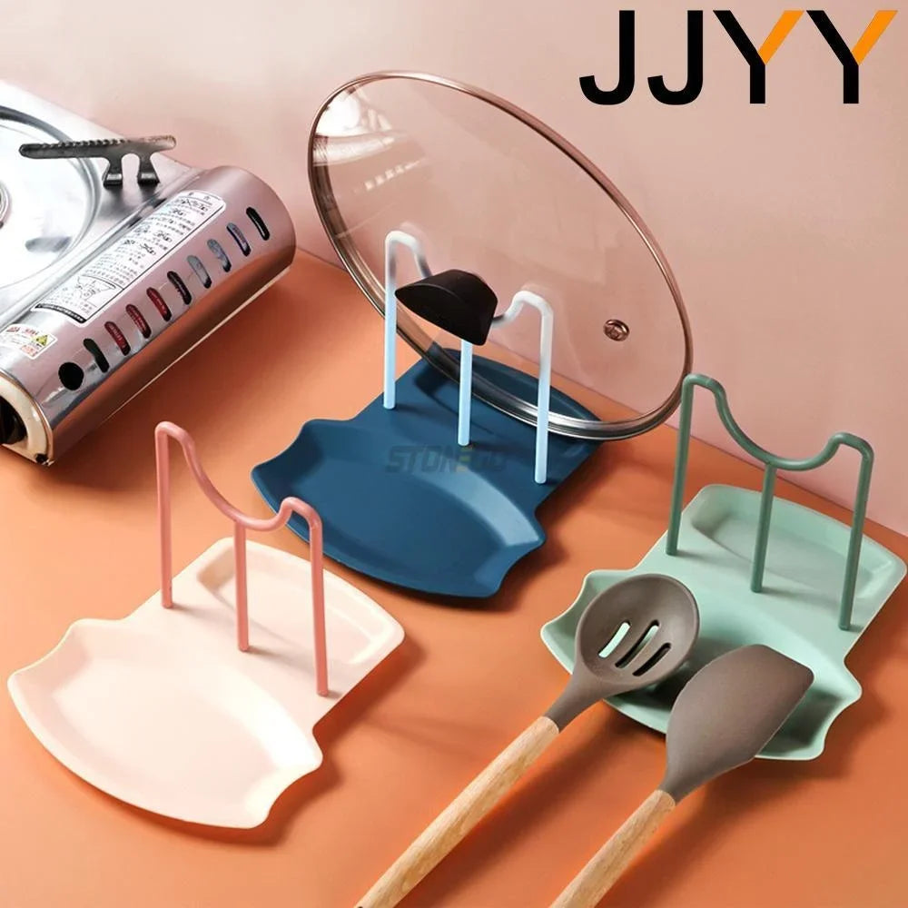 Organizer Spatula Pot Lid Rack Shelf Plastic Spoon