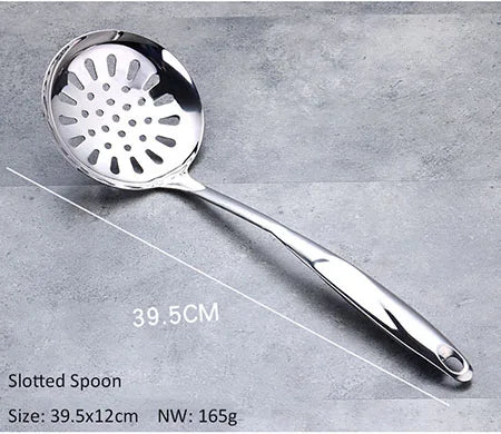1/6pcs Stainless Steel Cooking Utensils Heat-Resistant Handle -