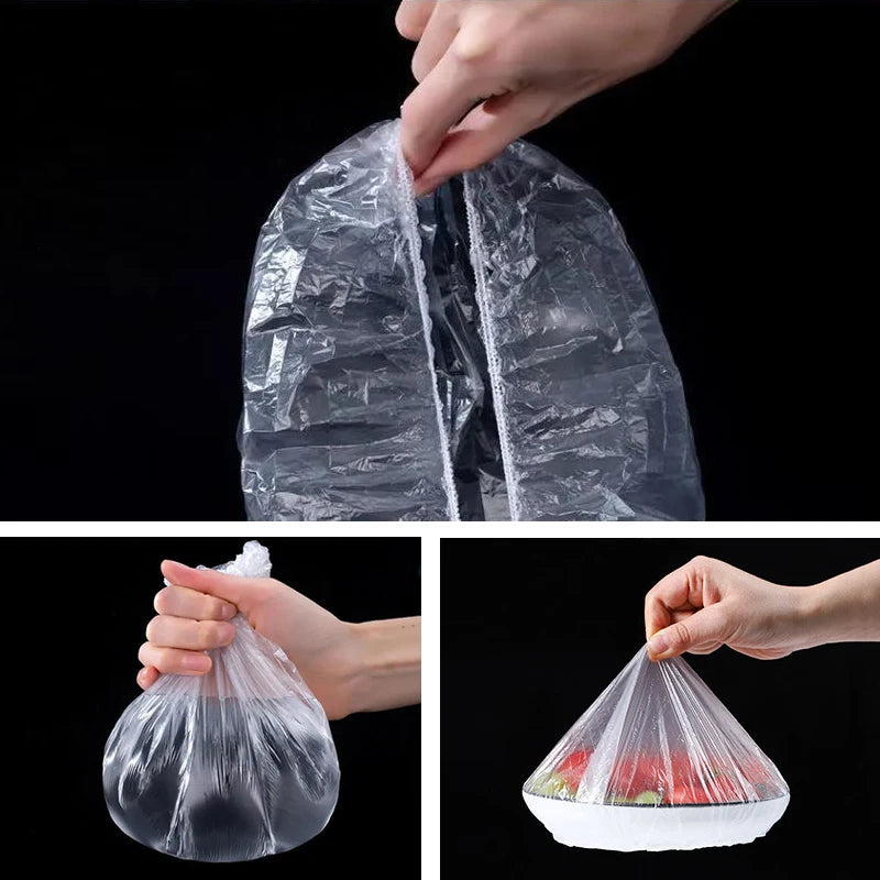 Reusable Disposable Food Cover Plastic Wrap Durable Elastic