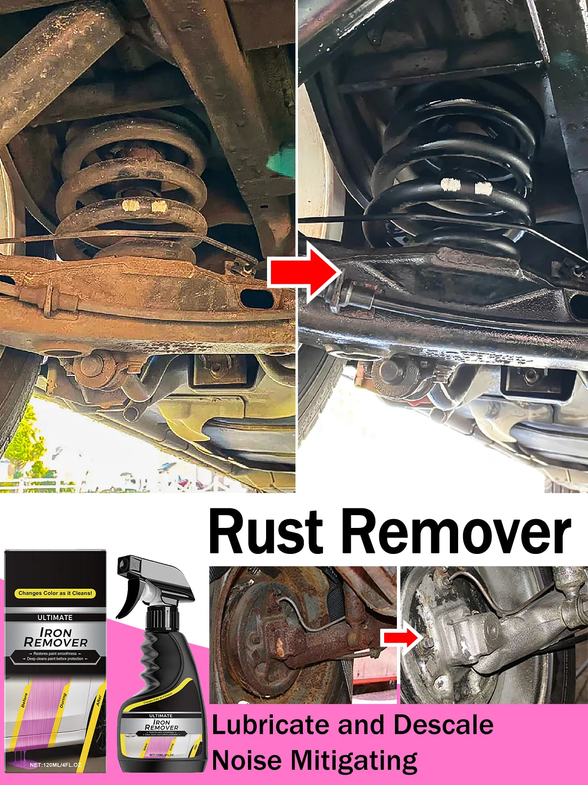 Car Rust Remover Quickly Auto Exhaust Pipe Rust
