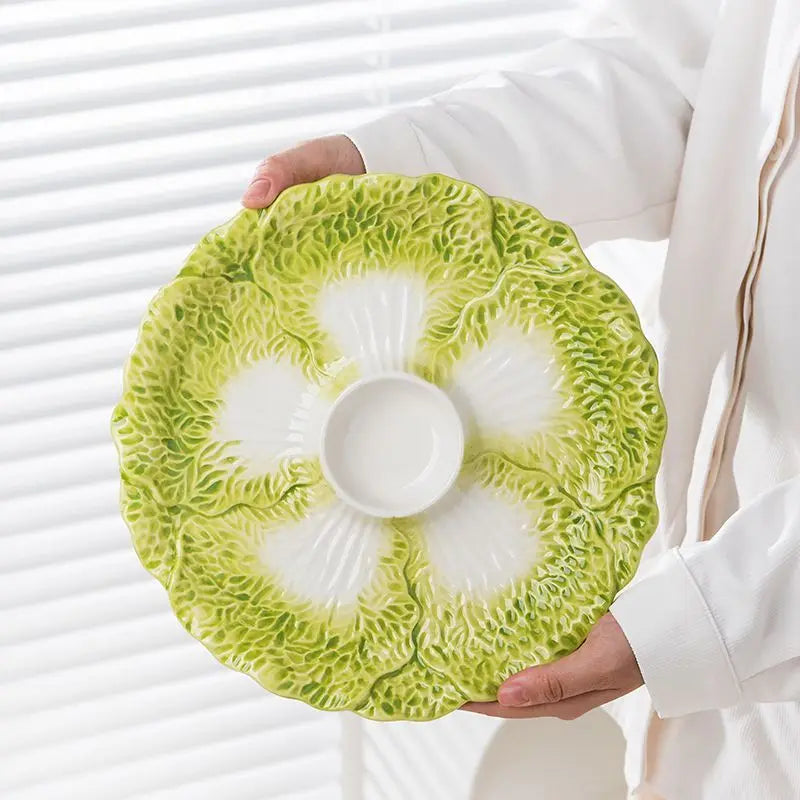 Dumpling Plate Vinegar Dish Ceramic Vegetable Plate Butterfly