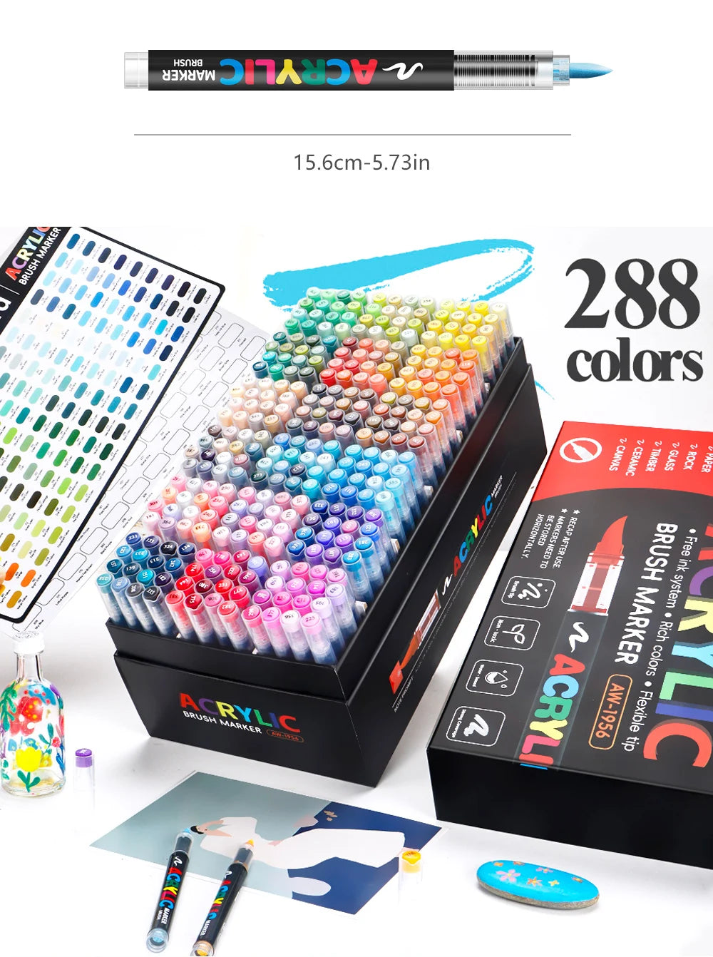 120/168/240/288 Colors Art Markers Large Color Systems Soft