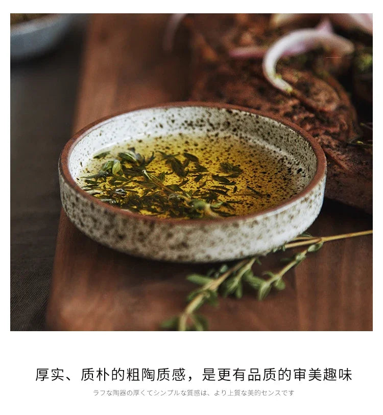 Ceramic Tableware Restaurant Clay Small Dish Rice Bowl
