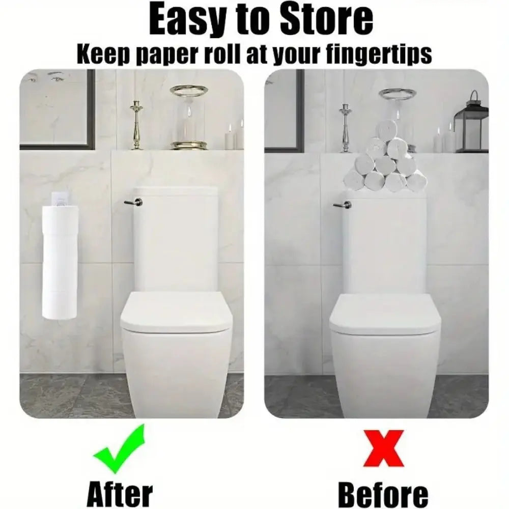 1pcs Wall Mounted Bathroom Organizer No Drill Paper
