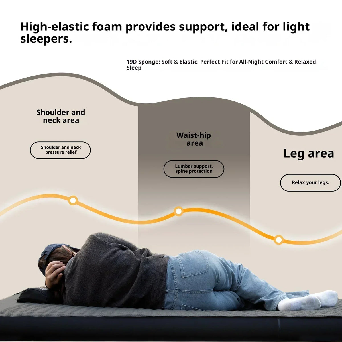 Thickened Sponge Pad Outdoor Mattress Integrated Air Pump