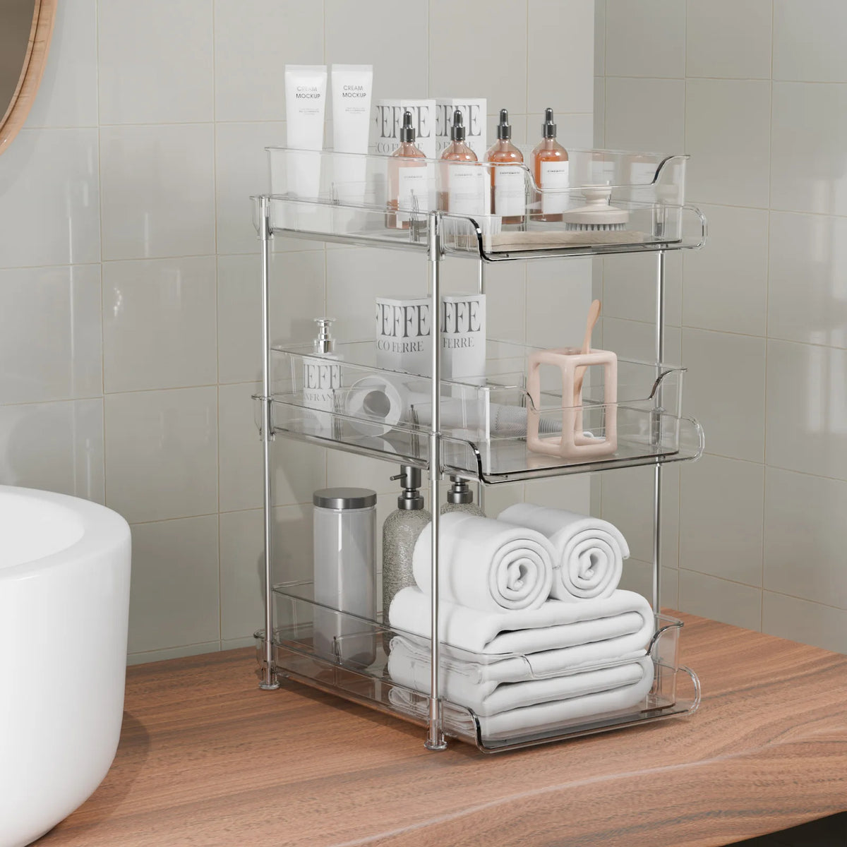 Tier Under Sink Organizer Sliding Cabinet Basket Organizer