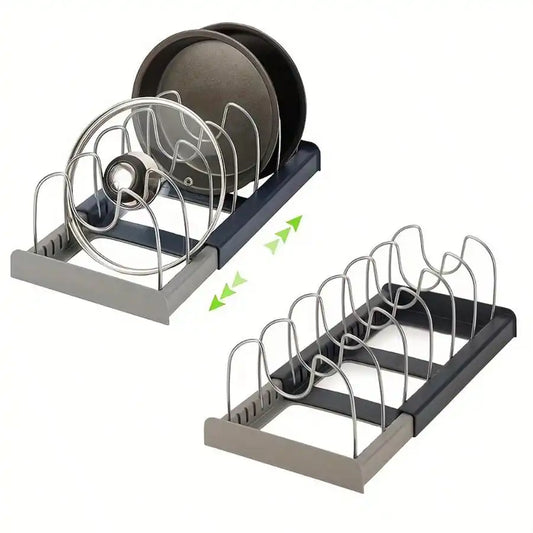 Expandable Pans Organizer Rack Cabinet Pan Rack Drawer