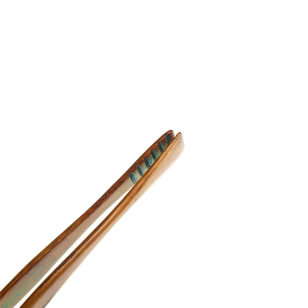 1pc Bamboo Cooking Tongs Food Bbq Salad Bacon