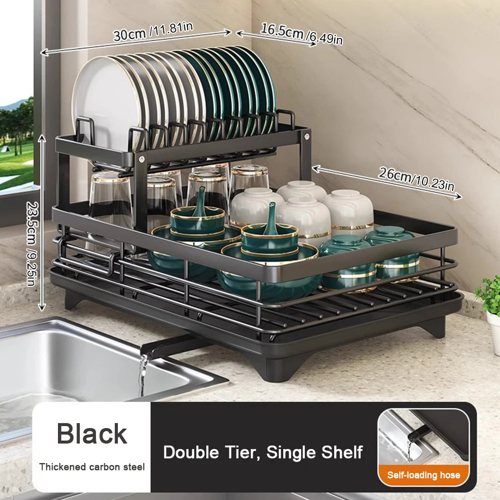 Dish Bowl Drainer Dish Drying Rack Adjustable Plates