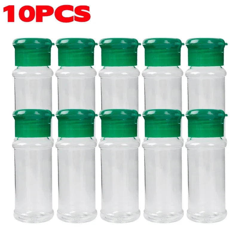 Clear Spices Bottle Salt Pepper Shakers Plastic Barbecue