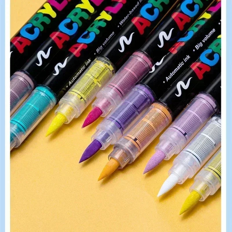 Guangna 168-12 Colors Acrylic Marker Pen Rock Painting