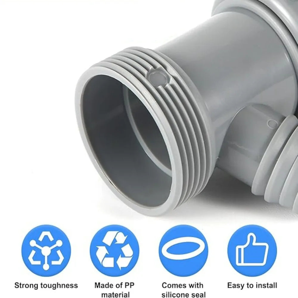 Sink Drain Pipe Adapter Rubber Gasket Deodorizing Three-Way