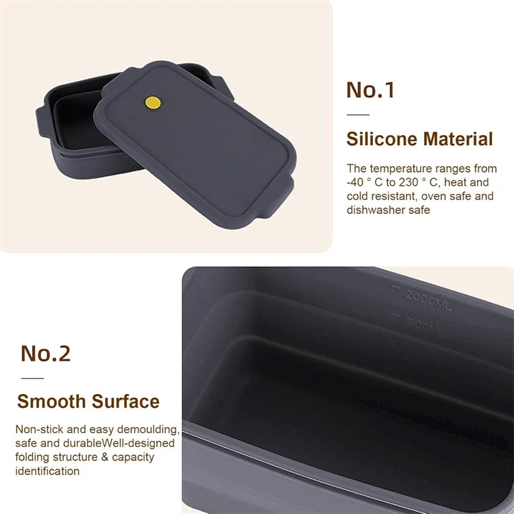 Lmetjma Silicone Bread Loaf Pan Collapsible Bread Toast