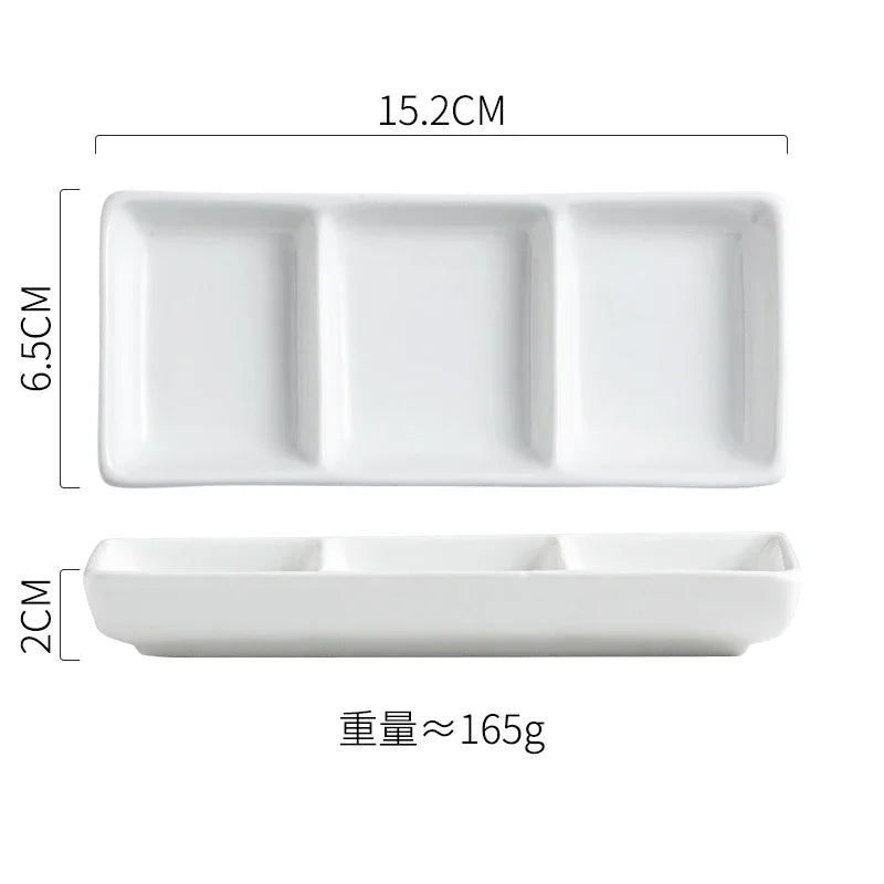 White Ceramic Seasoning Dish Sushi Dish Soy Sauce