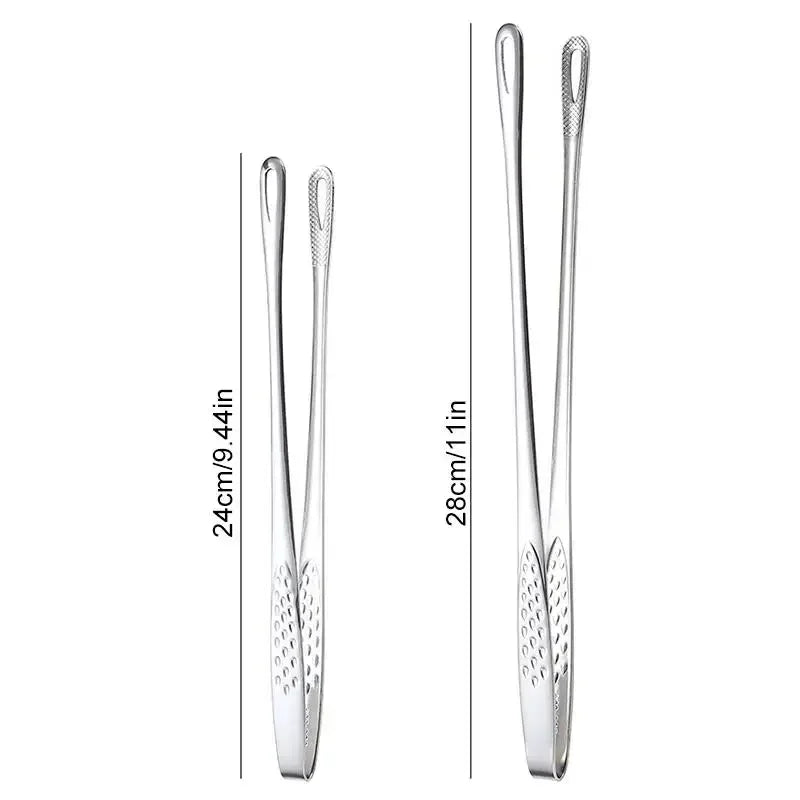 1pc 304 Stainless Steel Food Tongs Long Handle