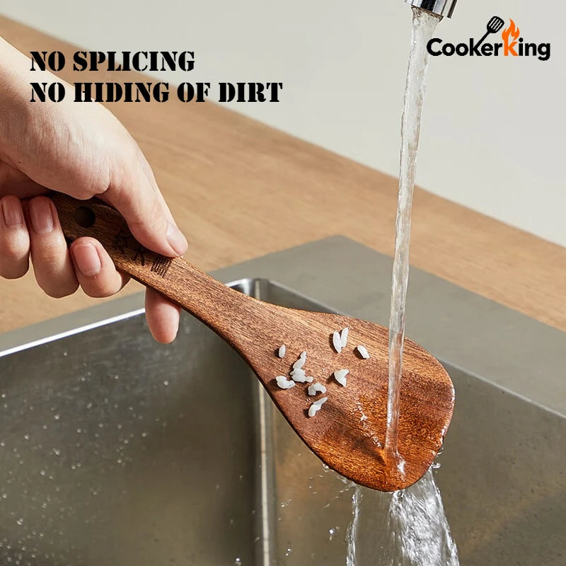 Cooker King 3-In-1 Cooking Ebony Spatula Spoon Family