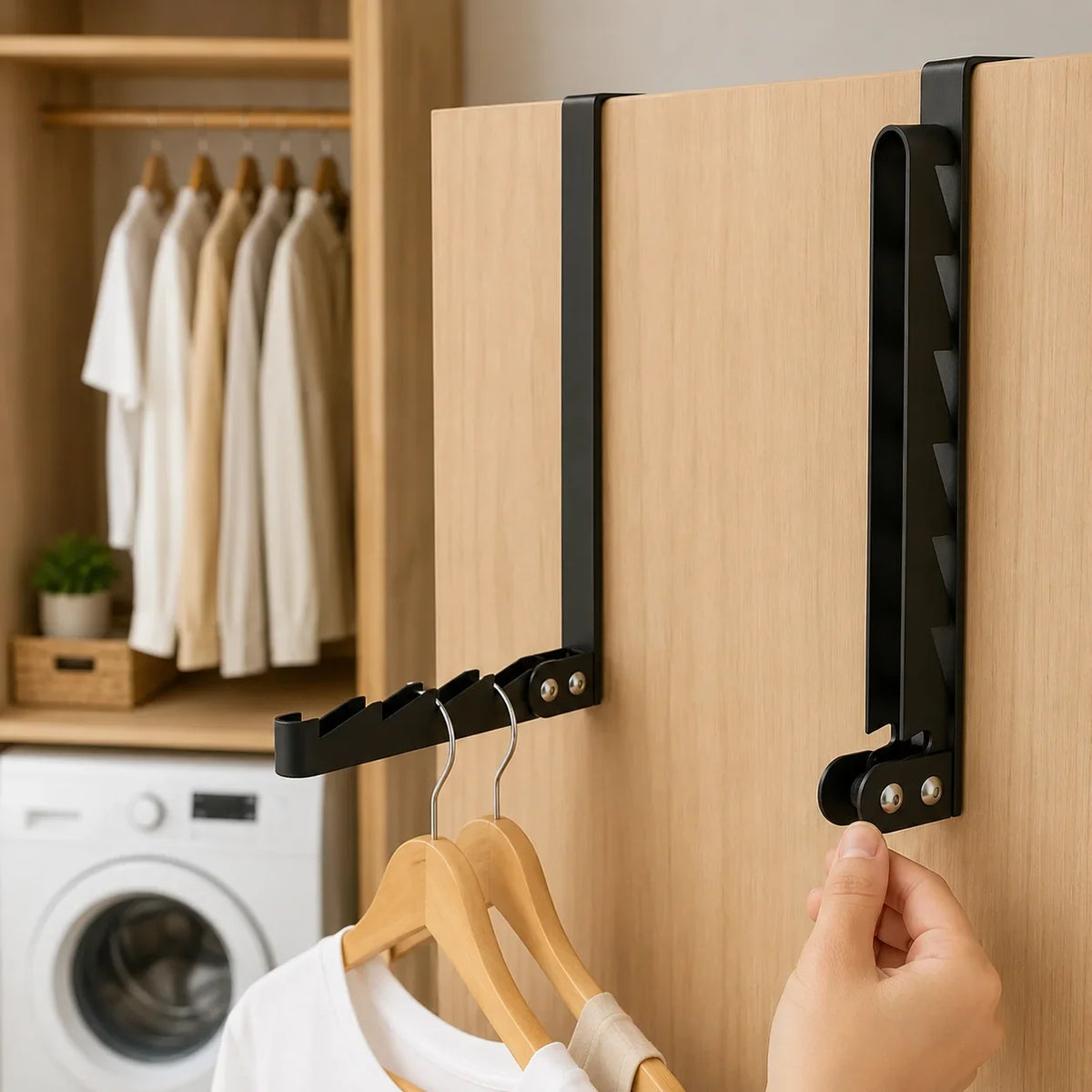 Folding Door Hook Hanger Over Door Drying Rack