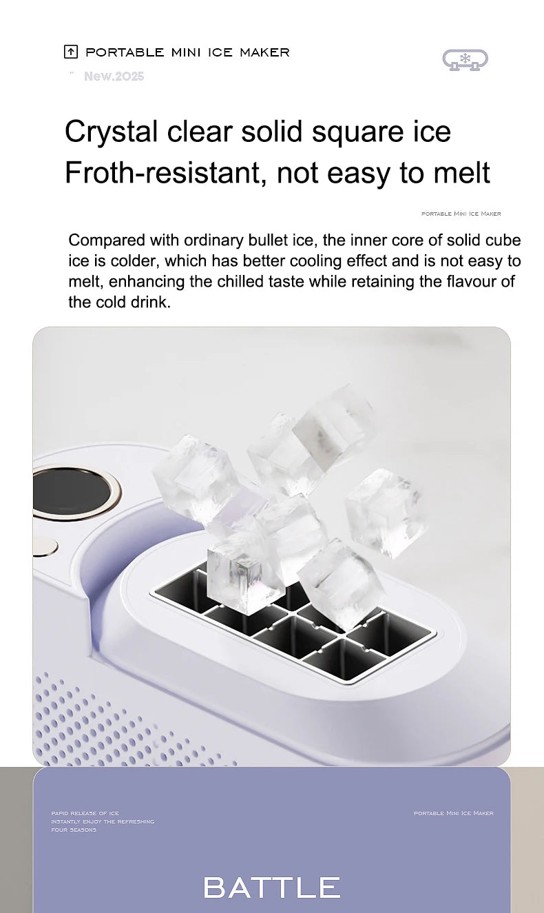 Desktop Mini Ice Cubes Maker Machine Dormitory Camping