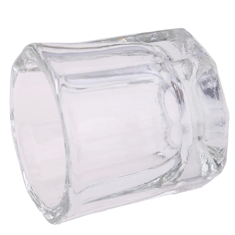 1xcosmetic Octagon Shaped Glass Dappen Dish Stainless Steel