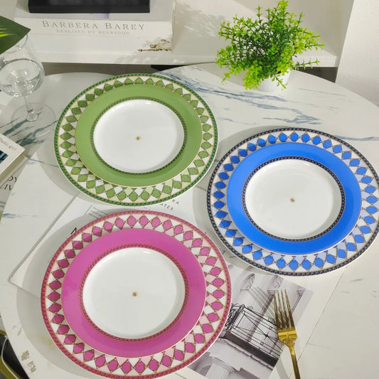 2pcs 10 Inch Bone China Tableware Dish Cake