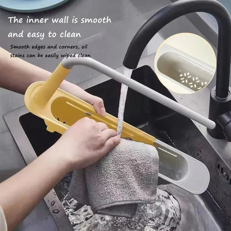 Sink Drain Rack Telescopic Sink Shelf Sinks Organizer