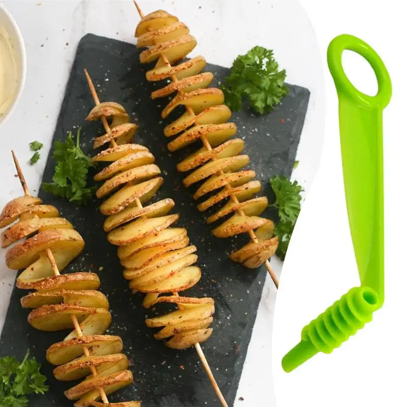 1pc Plastic Rotate Potato Slicer Twisted Potato Cucumber