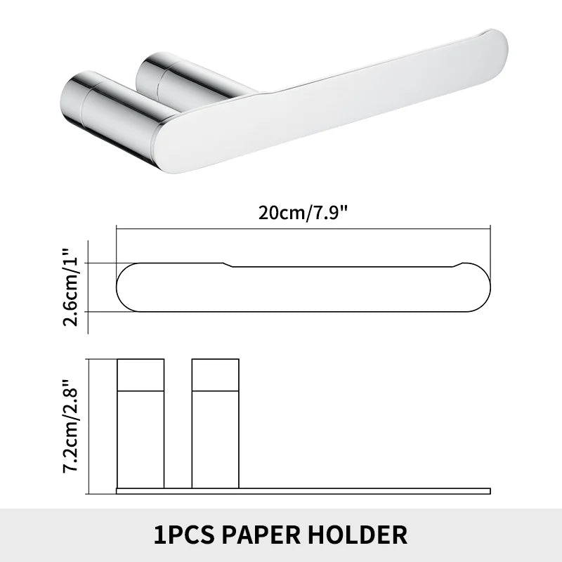 Oval Bathroom Wall Mounted Towel Rack Paper Holder