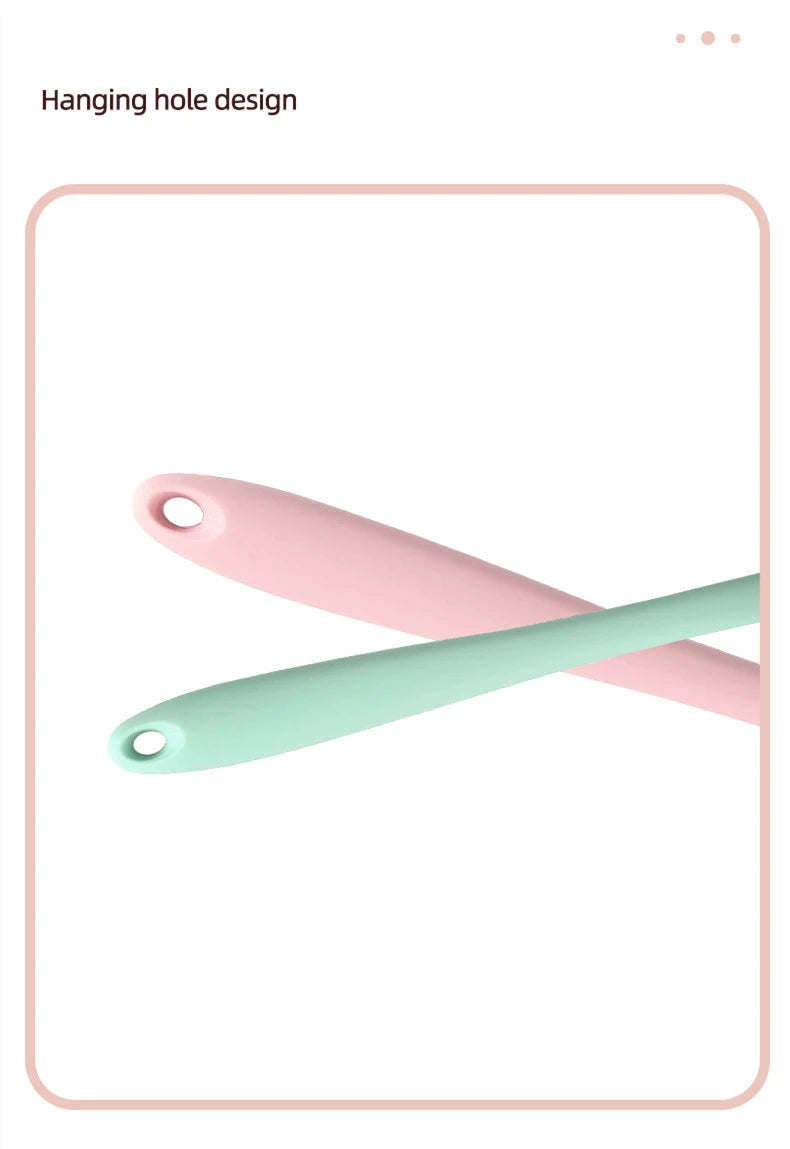 1pc Long Handle Silicone Soup Spoon Ramen Noodles