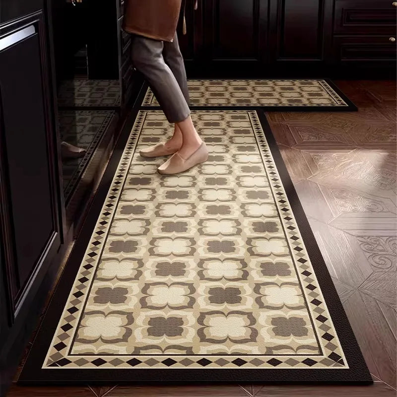 Floor Mat Long Rug Waterproof Non-Slip Pvc Leather