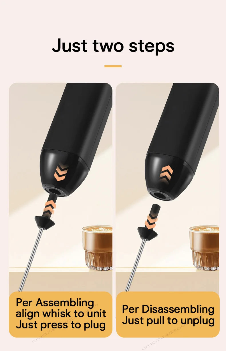 Minl Mik Frother Usb Rechargeable Speeds Foam Maker