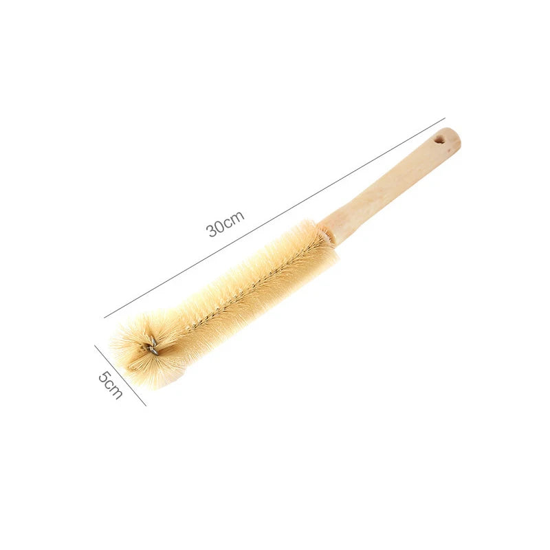 Wooden Bottle Cleaning Brush Long Handle - Glass