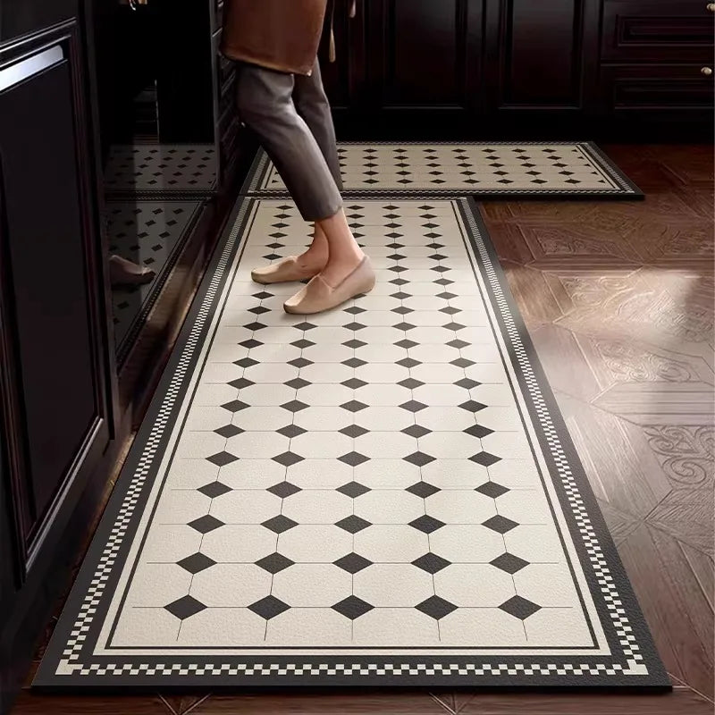 Floor Mat Long Rug Waterproof Non-Slip Pvc Leather