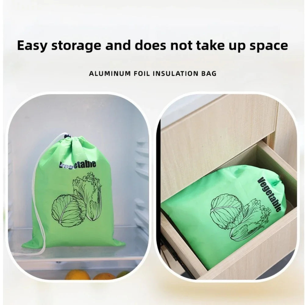 Reusable Banana Freshness Storage Bag Aluminum Foil Drawstring