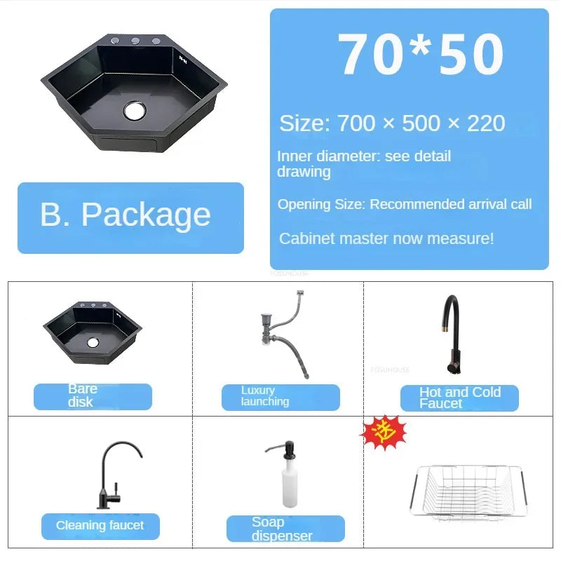 Diamond Shaped Sinks Stainless Steel Creative Corner Dish