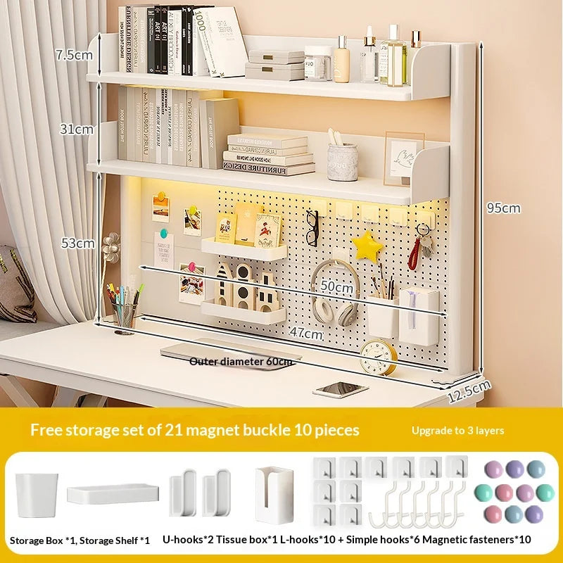 Desktop Storage Rack Pegboard Desk Organizer Shelfcomputer