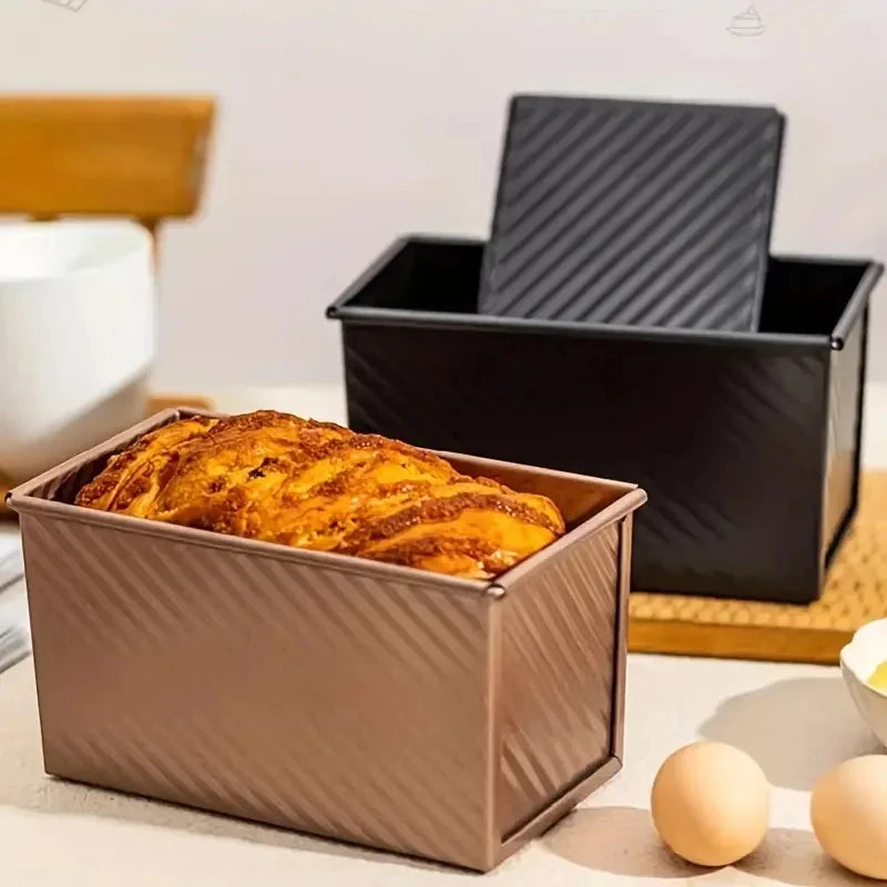 Non-Stick Loaf Pan Carbon Steel Corrugated Lid Homemade