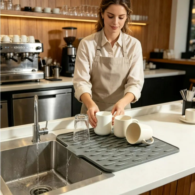 Silicone Dish Drying Mat Counter - Heat Resistant
