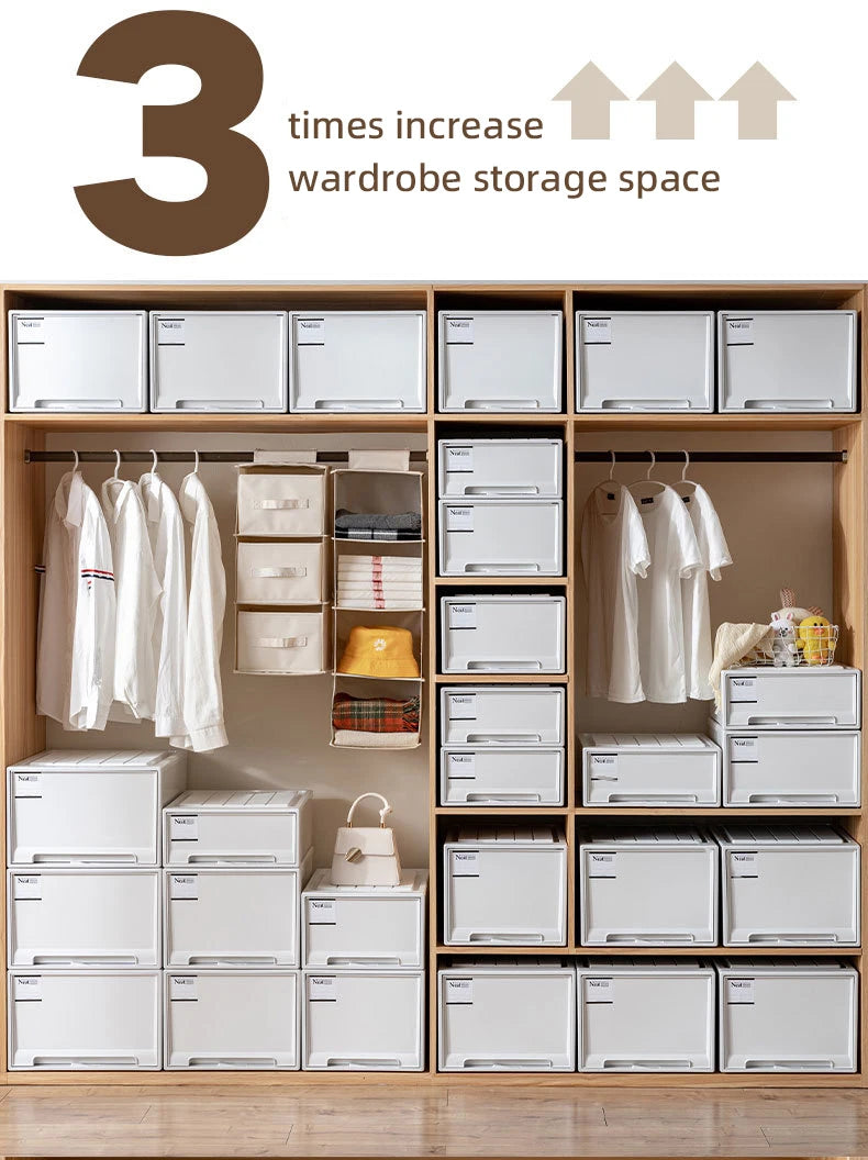 Stacking Storage Drawer Boxes Large Capacity Wardrobe Drawer