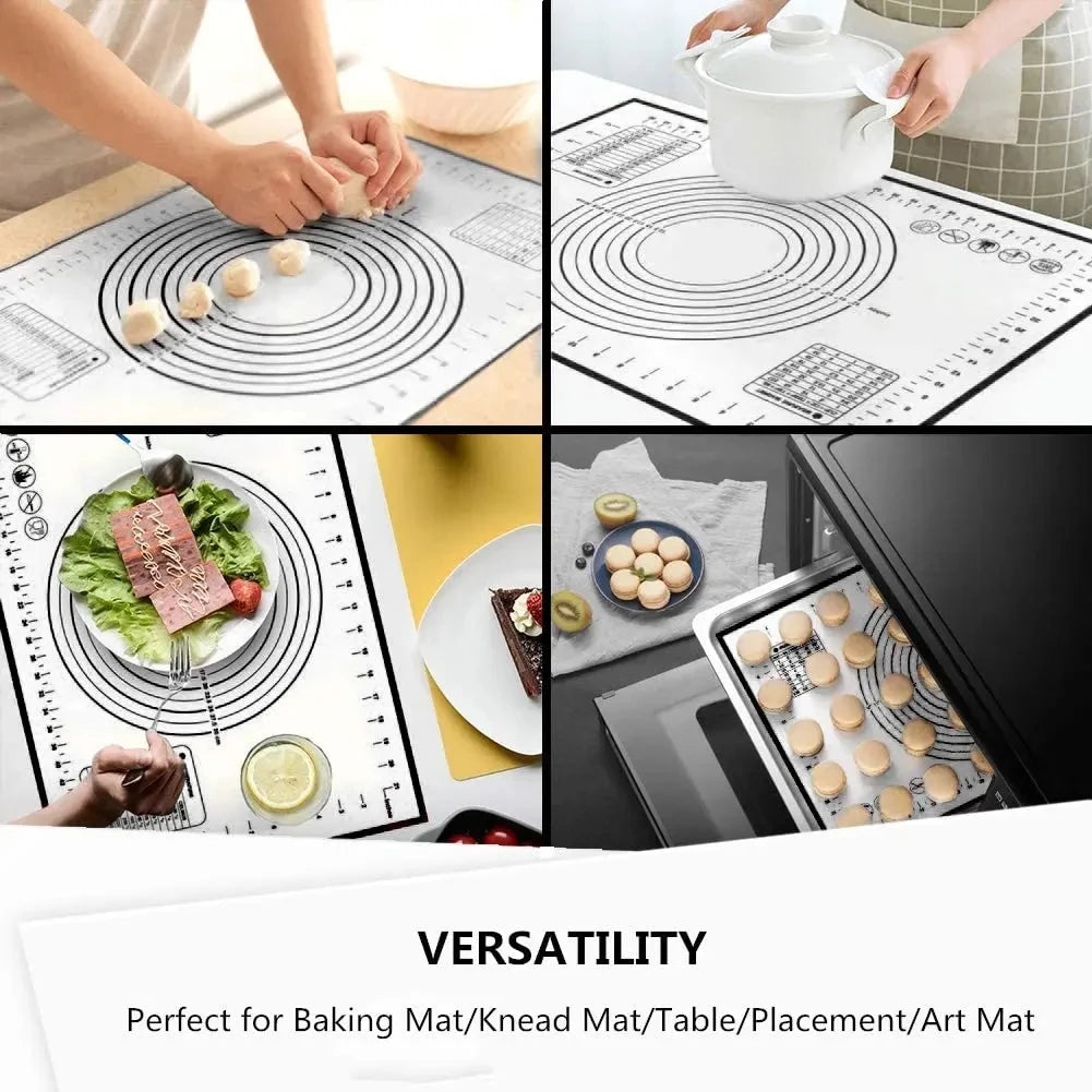 Black Red Kneading Dough Mat Silicone Baking Mat