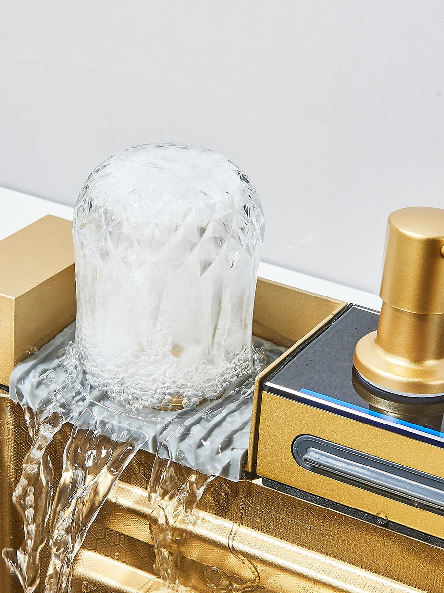 304 Stainless Steel Waterfall Sink Large Slot Integrated