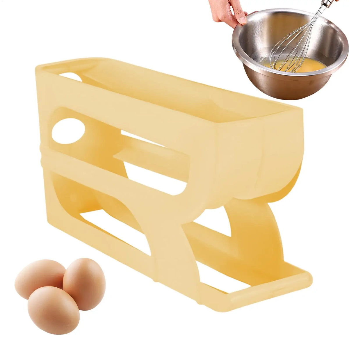 Egg Holder Tiers Automatic Rolling Egg Dispenser Rack