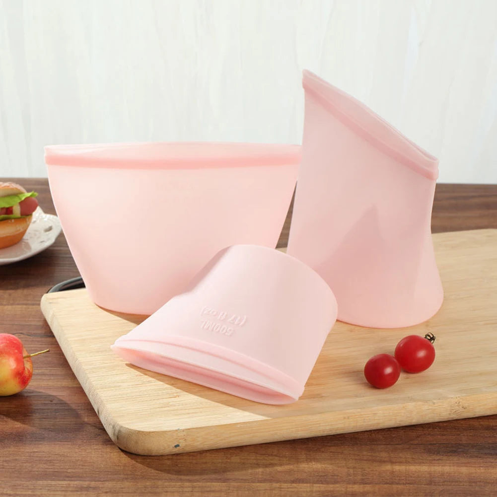 Silicone Food Storage Bags Leakproof Containers Reusable